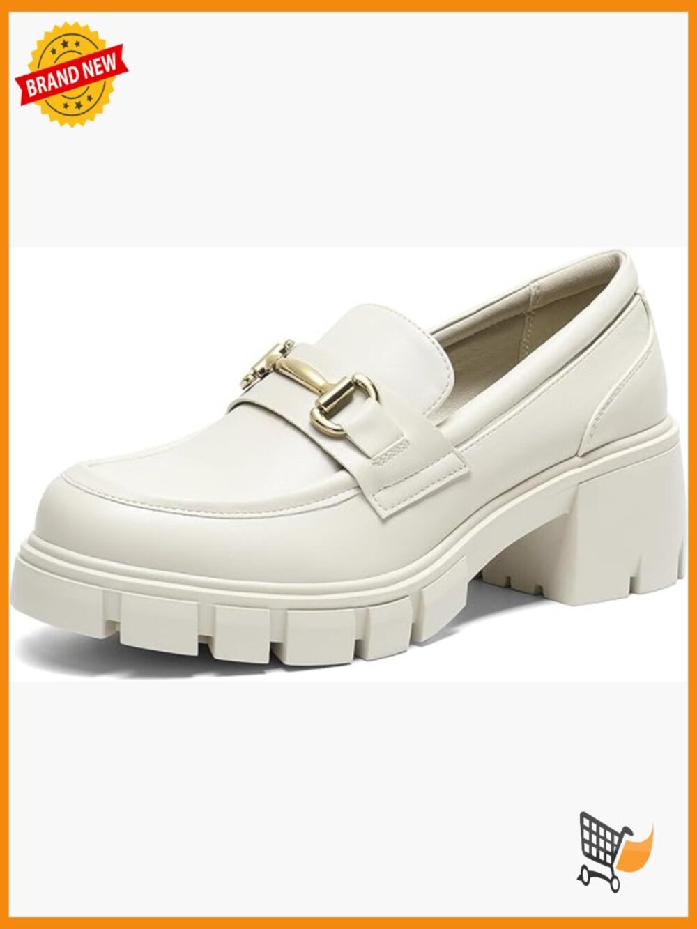 Platform Chunky Loafers, Lug Sole, Slip-On, Comfort Cushion, Women's